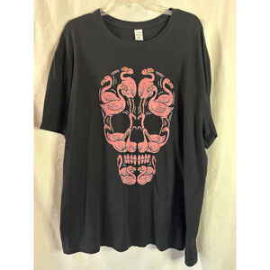 Flamingo Skull Shirt Unisex Men’s 3XL Women’s 20/22W Fun Whimsical